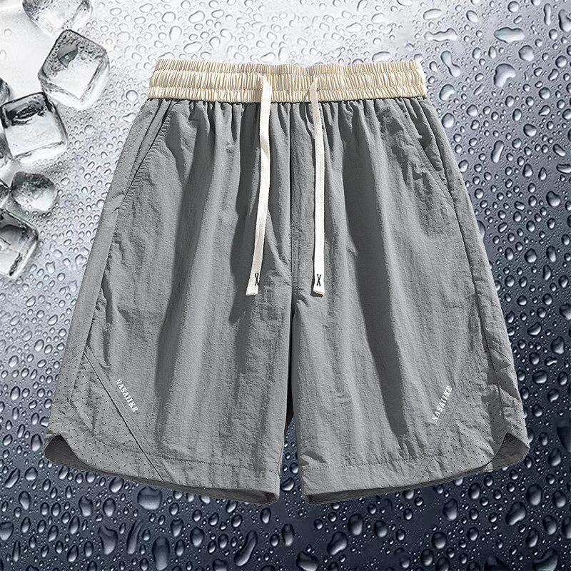 Pantalones cortos deportivos de secado rápido para hombre, pantalón informal de talla grande 5XL, 4XL, para correr, para verano, 2024