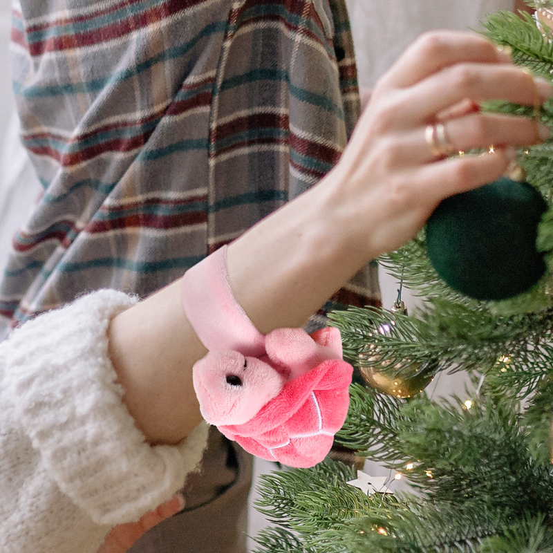 Bracelet à claquettes en forme de tortue, bracelet à claquettes, bande en peluche, faveur de fête, décor pour couple, enfants et adultes