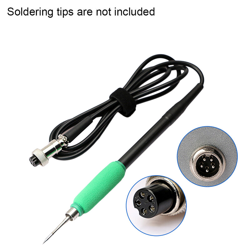 Green+Black For CFor 210 Handle for Soldering Station Easy to Install Anti Slip High Temperature Resistant Silicone Wire