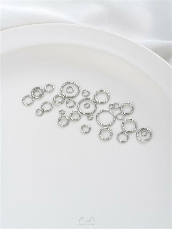 Platynowa otwarta pętla ręcznie robiona biżuteria pierścień łączący O-Ring DIY bransoletka kolczyki podstawowe akcesoria materiałowe K022
