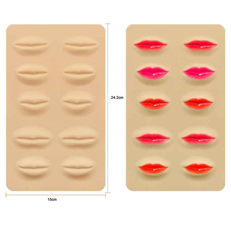 3D Latex Tattoo Praxis Haut Kosmetische Permanent Make-Up Lip Practise Skins Microblading Training Zubehör Liefert PMU Schönheit
