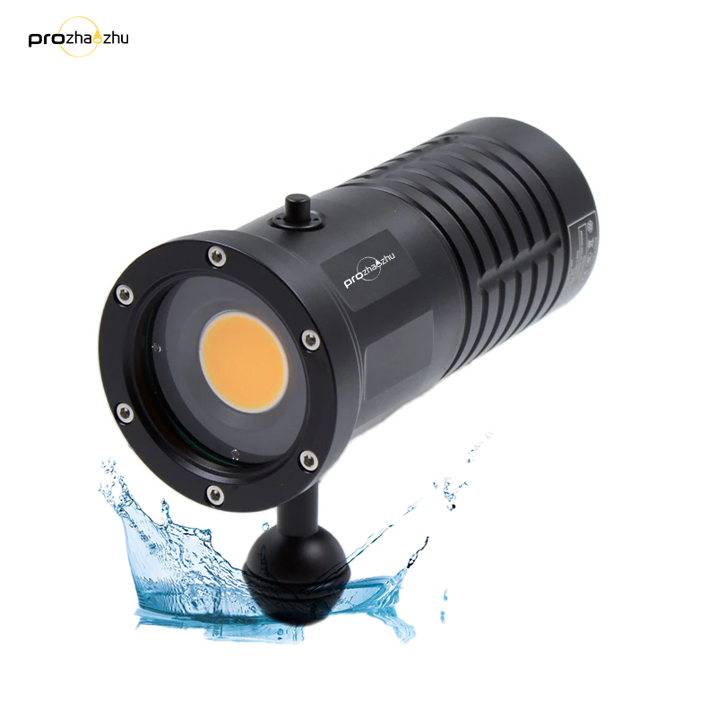 IP68 lâmpada de mergulho, subaquática Video COB Wide 120 graus, 12000 lúmen, luz recarregável