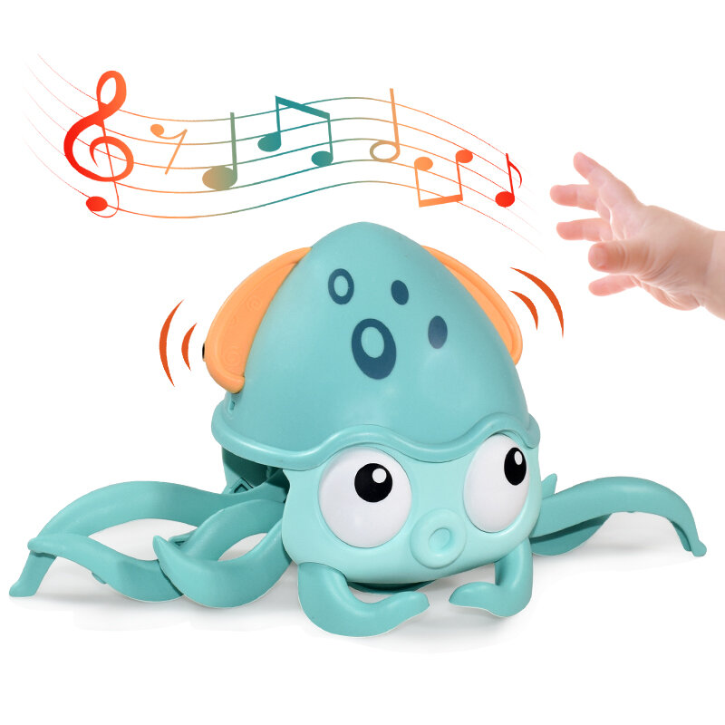 Induzione fuga granchio ricaricabile elettrico Pet giocattoli musicali giocattoli per bambini regali di compleanno giocattoli interattivi impara a scalare i giocattoli