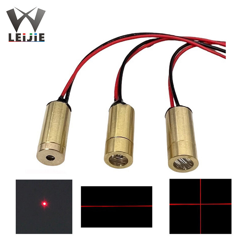 MINI módulo láser Industrial, dispositivo de posicionamiento médico, cabeza de láser roja, posicionamiento LD, punto de línea cruzada, 9x21mm, 650nm, 5mW, 3V/5V, 9mm