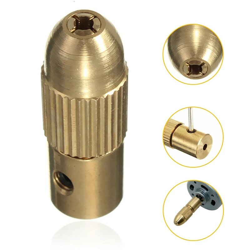 7pcs Brass Drill Bit Chuck Collets Set For Punching Hole ABS Plate Soft Wood Cardboard 0.5mm 1.0mm 1.5mm 2.5mm 3.0mm Tool Parts