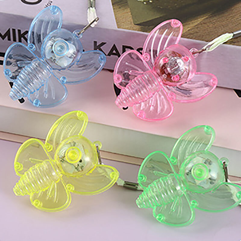 อิเล็กทรอนิกส์ Luminous สร้อยคอเด็กของเล่นเรืองแสง LED การ์ตูนแฟลชพลาสติกลูกปัดจี้ของเล่น Kado Kecil สุ่มสี