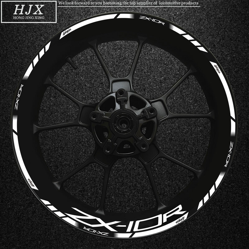 ملصقات محور عجلة دراجة نارية ، مناسبة لكاواساكي نينجا ZX10R ، حافة عجلة شعار عاكس