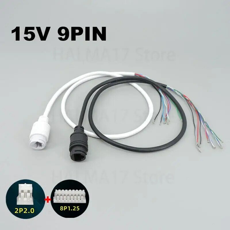 15v 9pin 9 core rj45 netzwerk kabel poe netzwerk anschluss kabel strom einseitiges poe kabel für ip kamera cctv überwachung j17