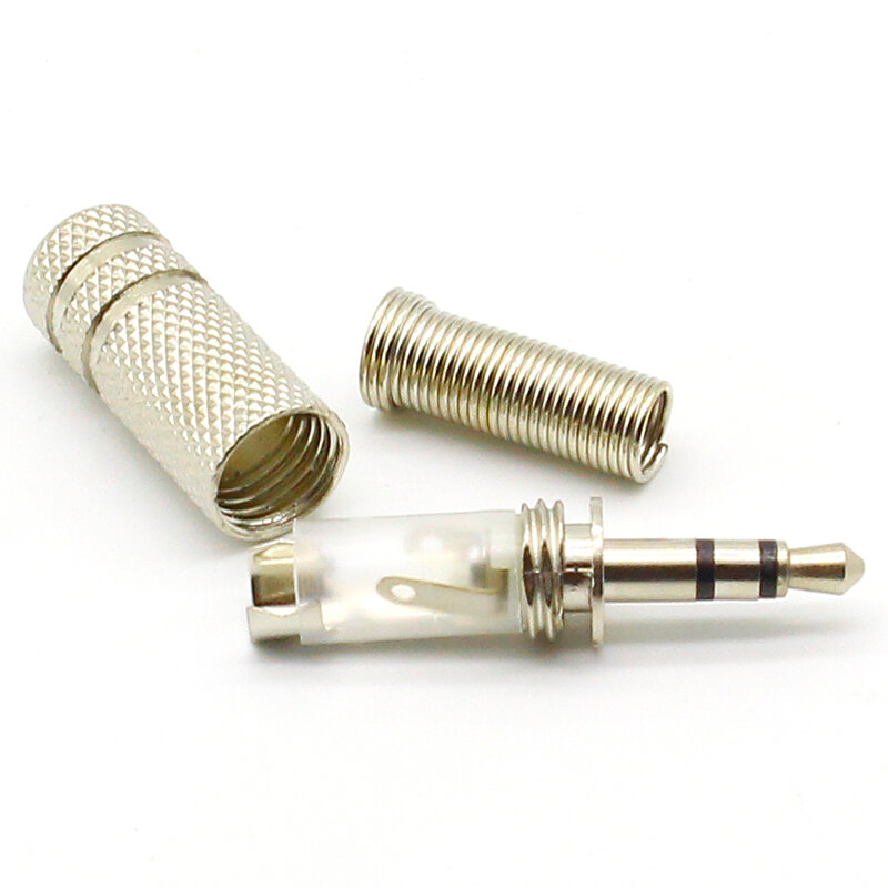 Conector de enchufe de Audio para reparación de auriculares, repuesto de 3,5mm, 3 polos, macho, soldadura para la mayoría de auriculares, 1 unidad