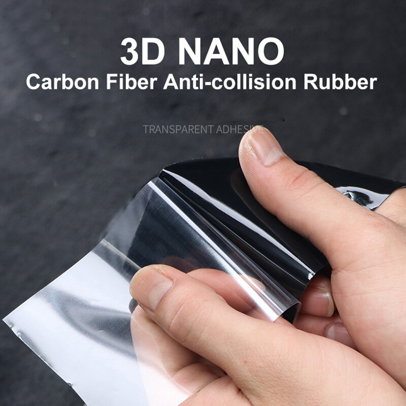 Stiker serat karbon 3D SEAMETAL Film pelindung ambang mobil stiker Nano hitam Matte tahan air antigores untuk bodi mobil