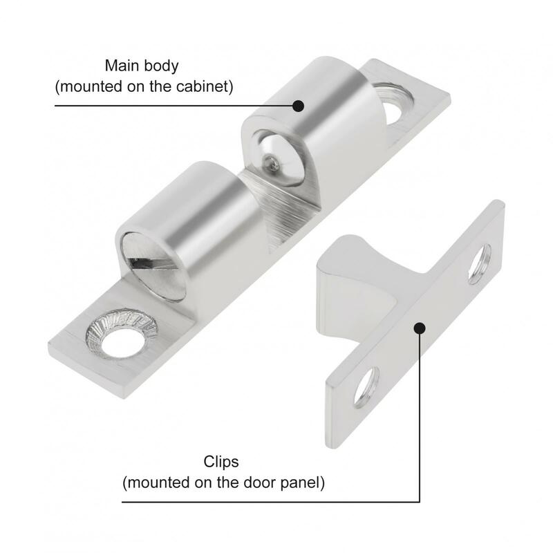 Premium Material Stainless Steel Brass Catch Latch Double Ball Catch