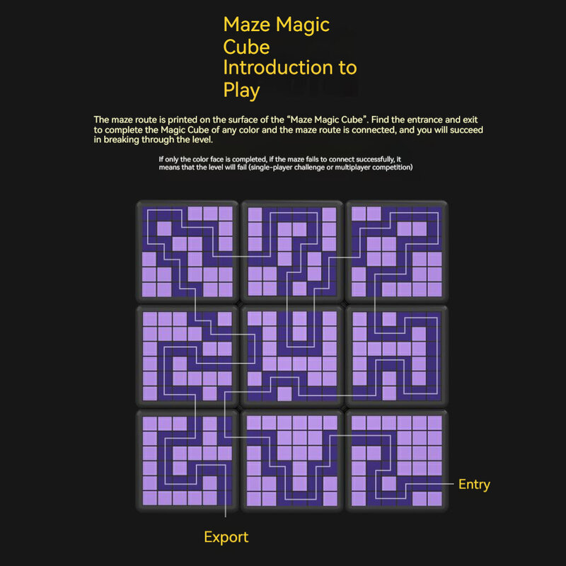 Maze Magic Cube Puzzle for Children, Programa de Competição, Third Stage Toys, Educational Toys, Kids Gifts