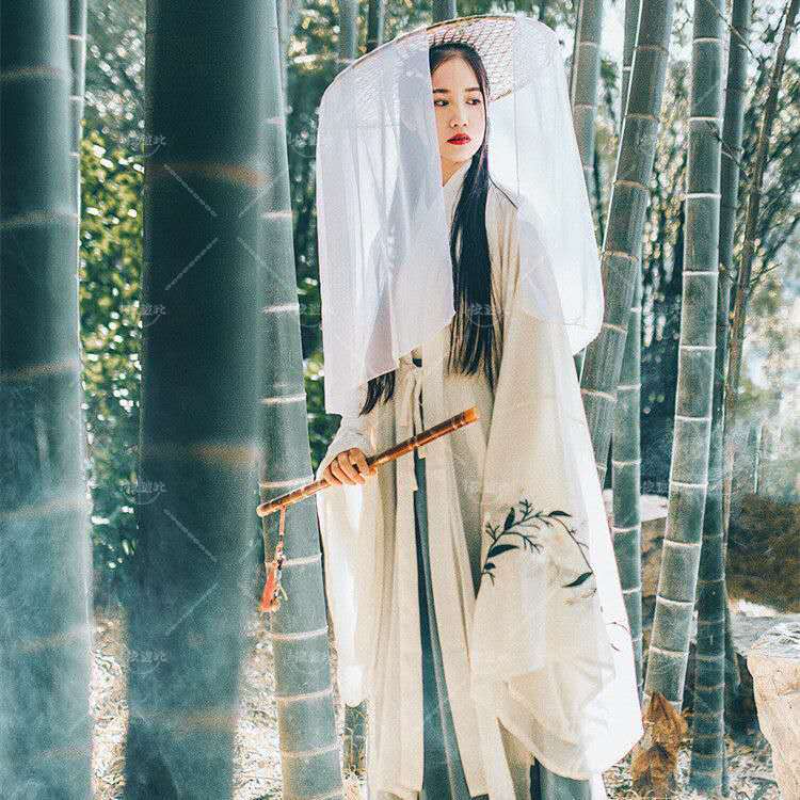 Hanfu kostum tradisional Tiongkok wanita, kostum pertunjukan peri, baju panggung tradisional Tiongkok Hanfu kuno, kostum Dinasti Qing