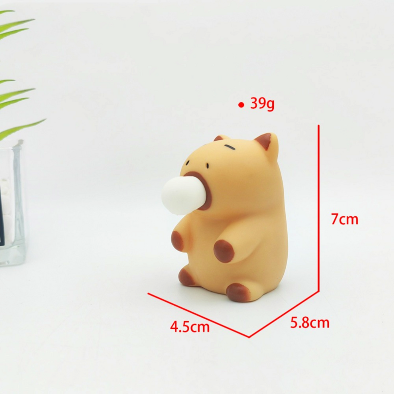 Mini Capibara Squeeze Speelgoed Kawaii Grappige Stressvermindering Angst Speelgoed Nieuw Zacht Ventilatiespeelgoed Unieke Geschenken