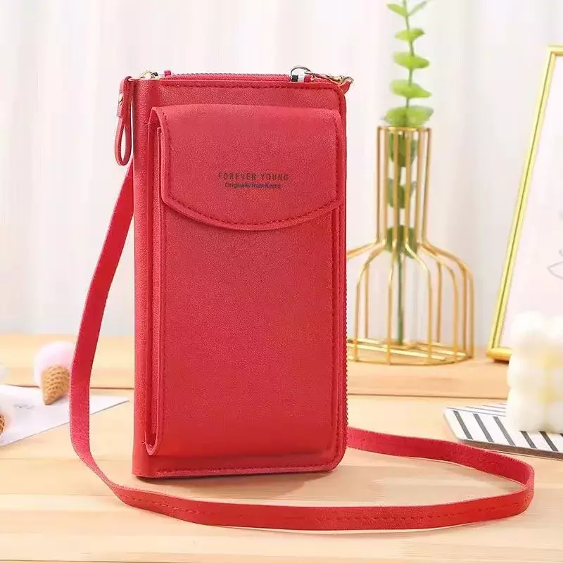 Women's Crossbody Bag Trendy Mobile Phone Bag Multifunctional, Fashionable Large Capacity Double Layer Wallet Can Hold Phones