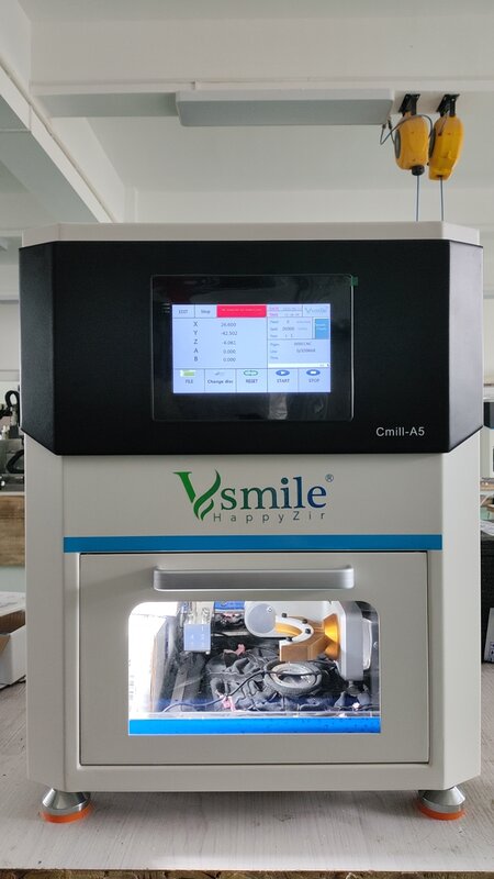 CADCAM-CNC Máquina De Fresagem De Zircônia Dental, Ponte Crown, 5 Eixos