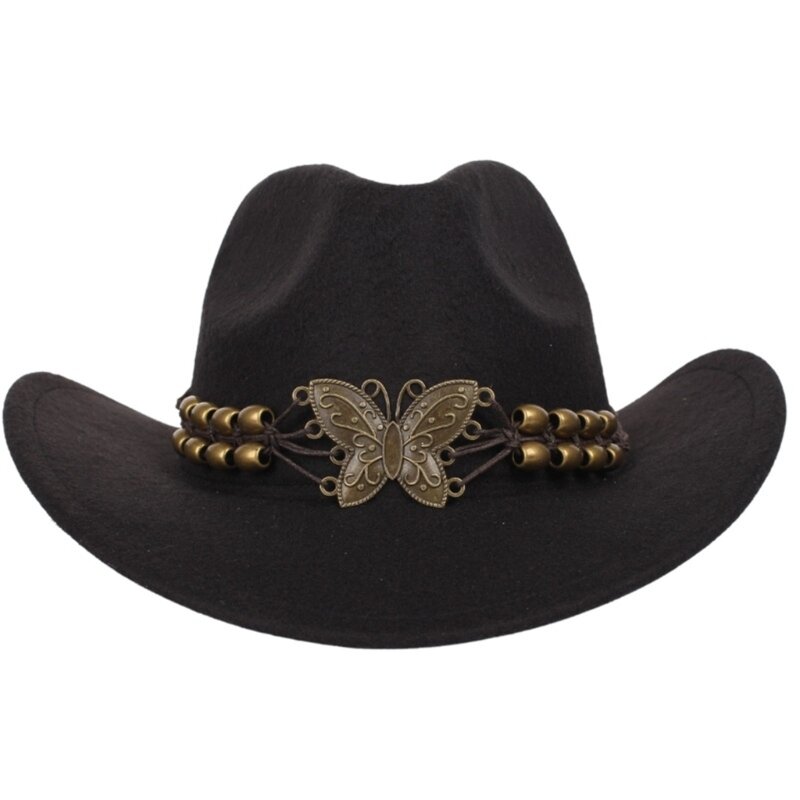 Bandes chapeau Cowboy, ceintures chapeau en perles pour paille Fedora Panamas, bandeaux chapeaux décoratifs