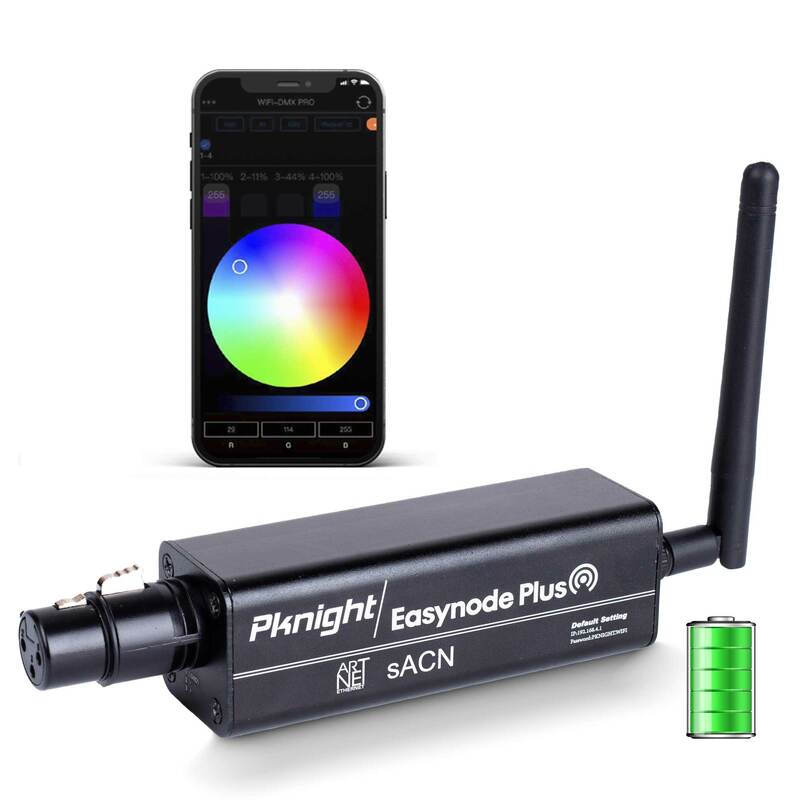 Pknight 2.4G WiFi DMX Easynode Plus Mini DMX Điều Khiển Với Ứng Dụng WIFI-DMX PRO Sử Dụng ArtNet/SACN Giao Thức