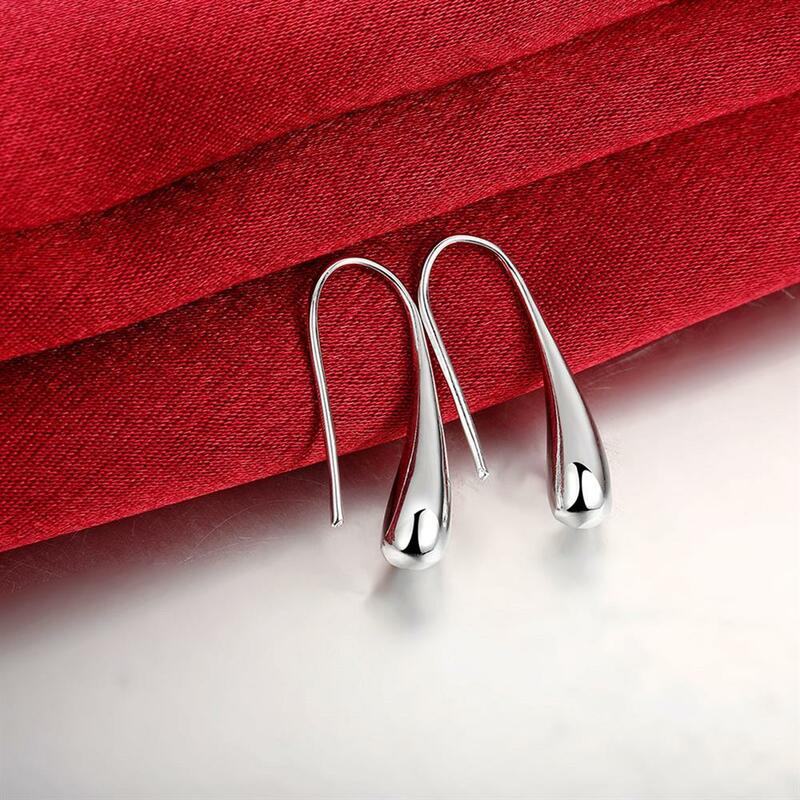 925 Sterling Silber Charme Wasser tropfen Ohrringe für Frauen Luxus Mode Party Hochzeit Accessoires Schmuck Weihnachts geschenke