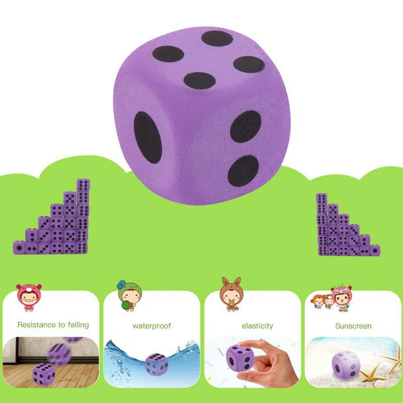 Espuma Dice para Sala de Aula, Dados de jogo ao ar livre para crianças, Cubos com números, Party Game Cubes, Caminhadas Play Dice, Brinquedos