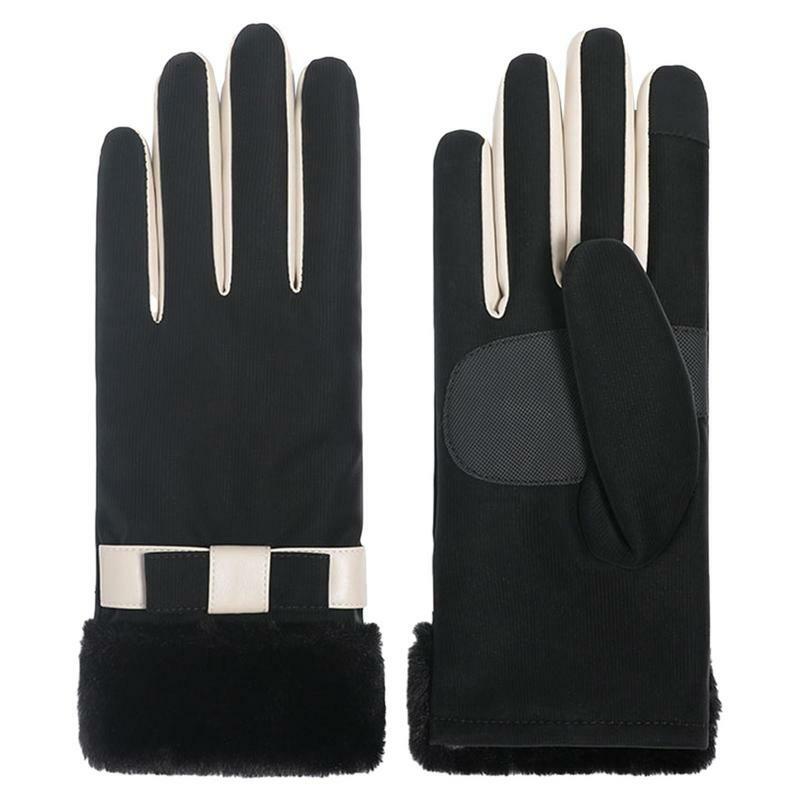 Winterhandschoenen Voor Dames Touchscreen Full-Finger Thermische Winddichte Handschoenen Koudbestendige Warme Handschoenen Voor Buitensporten Fietsen