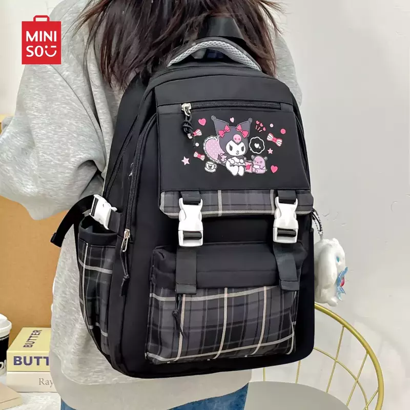 Sanrio Kuromi studentka słodkie nadruki dziewczynka o dużej pojemności popularny plecak szkolny plecak dla kobiet podróżujących Kawaii Cinnamoroll