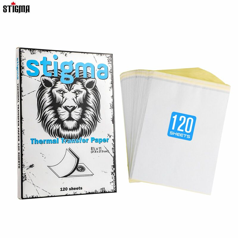 STIGMA carta Transfer per tatuaggi di alta qualità 120 fogli di ferro stampabile a getto d'inchiostro su calore per stampante fai da te per forniture per principianti