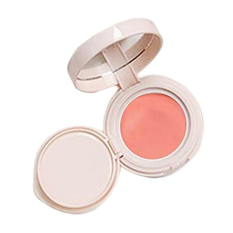 Girl's Pink Face Blush Mud Mousse Blush Palette Rose Blusher Matte Rouge Puff Cheek Tint Contour Makeup Shadow Peach With D6X2
