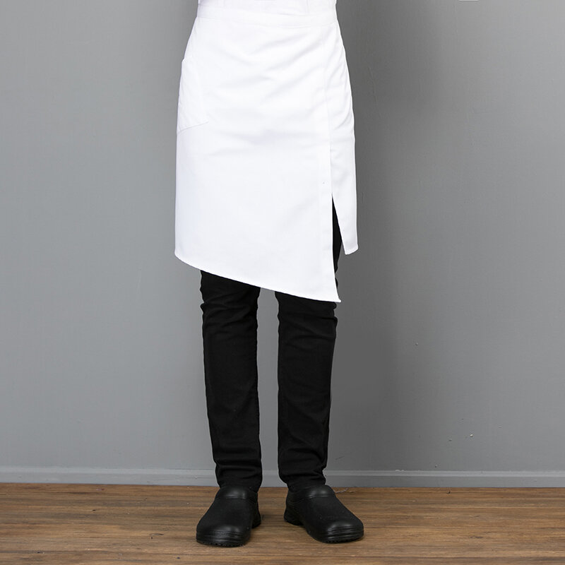 일본 한국 레스토랑 주방 요리사 유니폼 앞치마, 남성 여성 웨이터 작업 코스튬, 내유성 하프 길이 짧은 앞치마