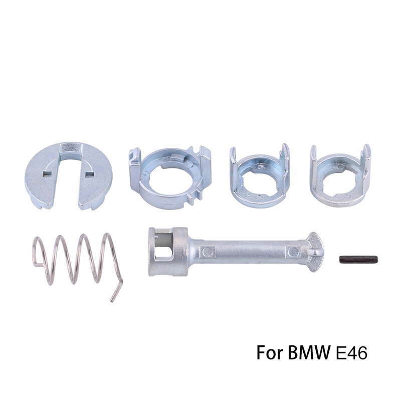 Kunci pintu kiri depan kanan Kit perbaikan silinder suku cadang pengganti untuk BMW E46 3 Series 1998-2005