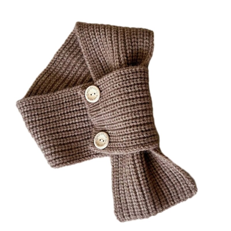 Simpatica sciarpa per bambini color caramello Sciarpe calde lavorate a maglia comode per neonati e bambini
