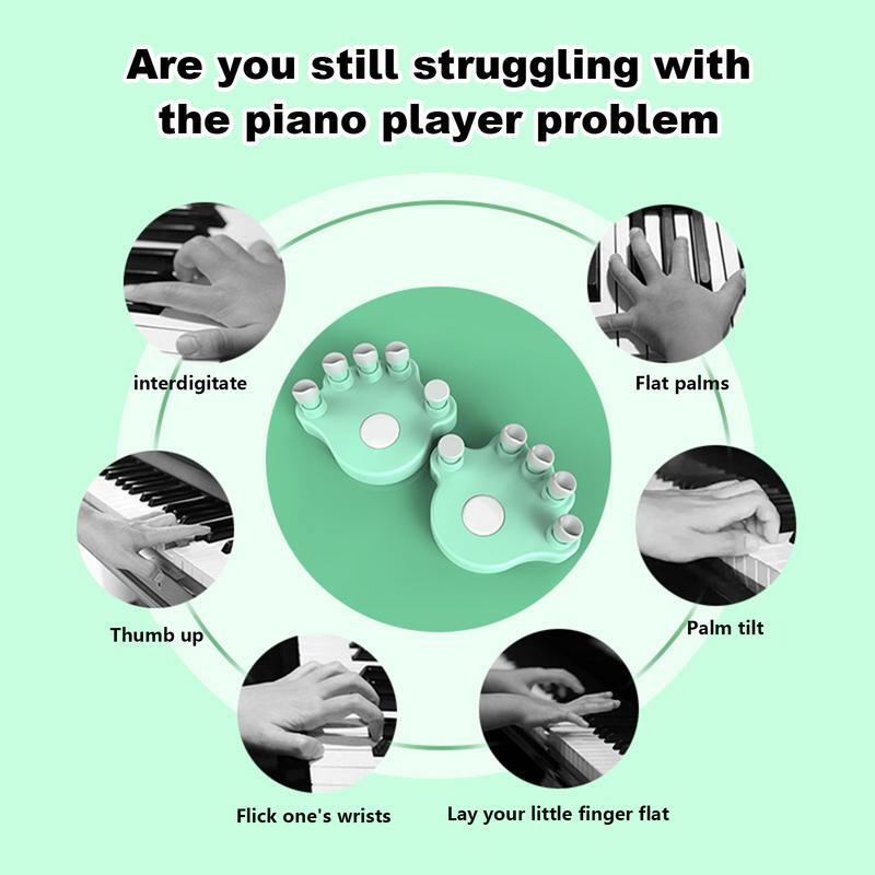 Finger Exerciser para Piano Treinamento de Força, Finger Corrector, Non-Slip, Correção de Postura Orthotic, Hand Grip, 2PCs