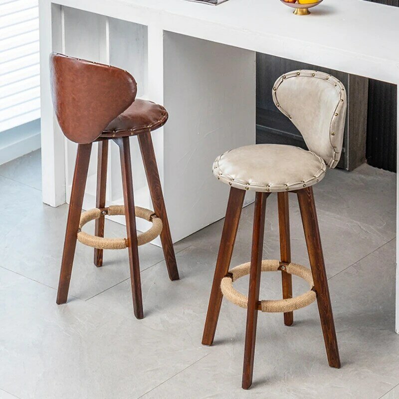 Chaises de Bar en Bois au Design Moderne et Minimaliste, Meubles Confortables de Haute Qualité