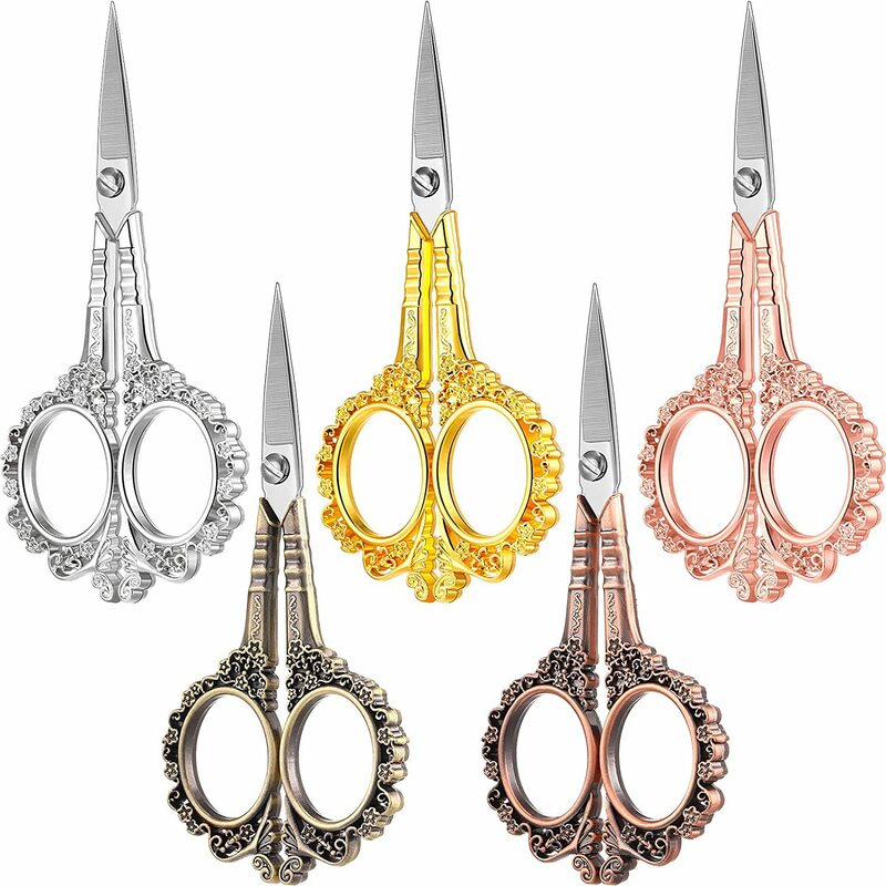 Sewing Scissors Vintage European Style Scissors Stainless Steel for Cross Stitch Cutting Embroidery Sewing Handcraft Craft Art