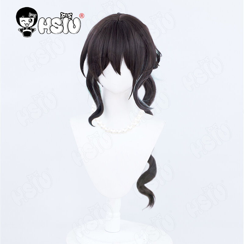 Ruan Mei Cosplay Costume Wig Fiber synthetic wig Game Honkai Star Rail Cosplay「HSIU 」Brown-black mixed-color ponytail long Wig