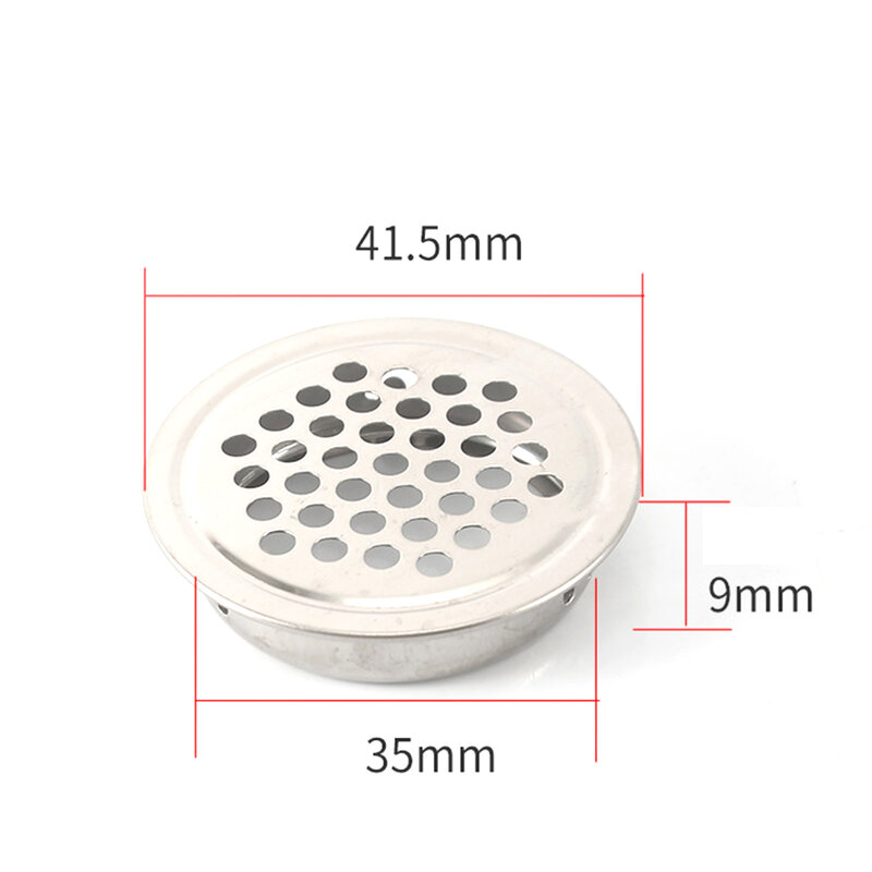 New Practical Air Vent Holes Exhaust Grille Cabinet Dustproof Metal Wardrobe Windproof Breathable Stainless Steel