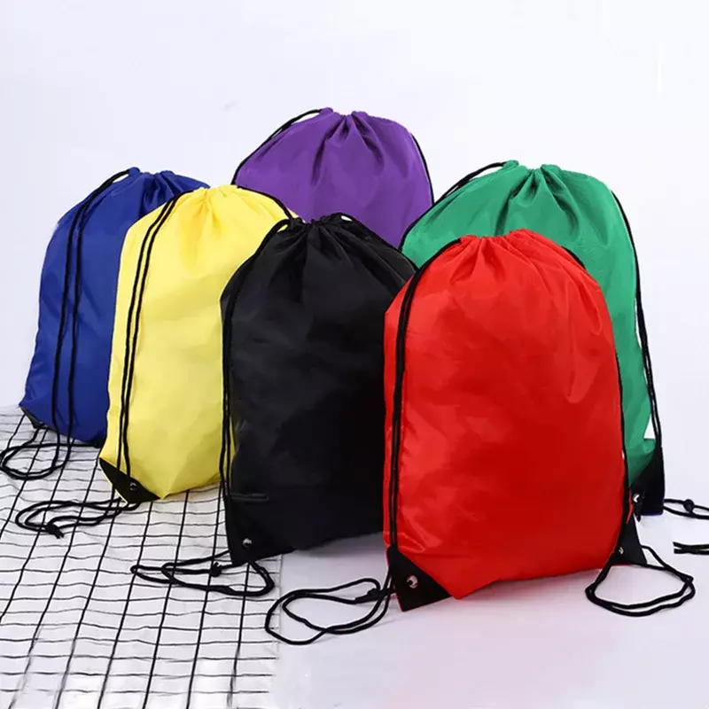Nylon kolor przenośna torba sportowa zagęścić ściągane sznurkiem plecak konna siłownia sznurkiem torba na buty ubrania plecaki wodoodporne
