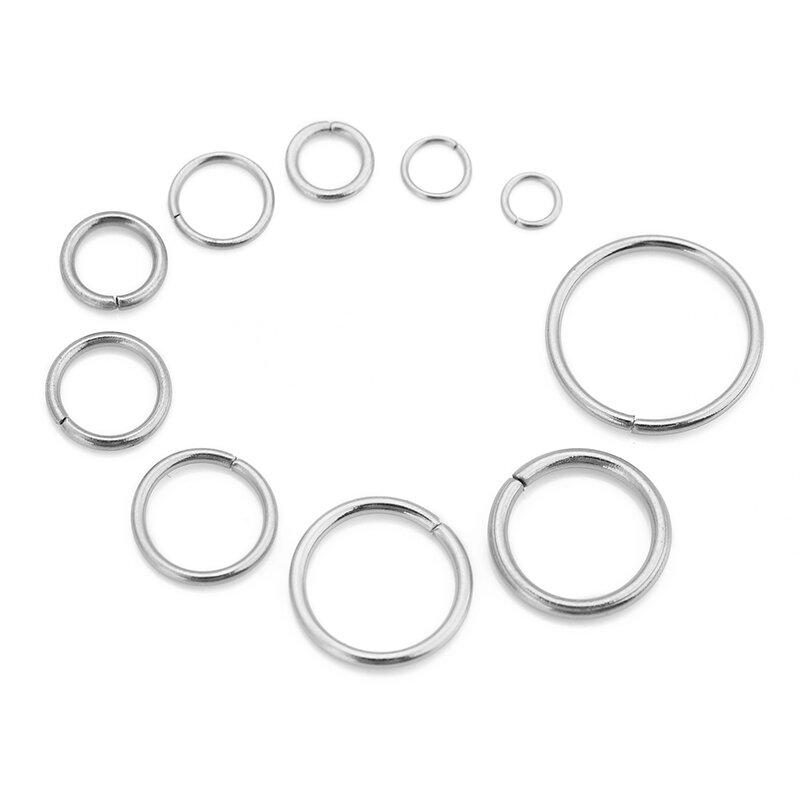 200Pcs แหวนสแตนเลสสตีล Strong แหวนแยกแหวนสำหรับ DIY Charms สร้อยคอสร้อยข้อมือเครื่องประดับทำอุปกรณ์ค้นหา