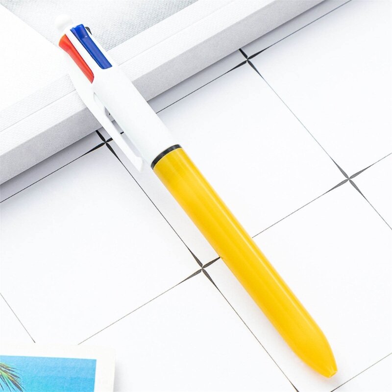 4-in-1 المكوك أقلام قابل للسحب أقلام حبر جاف قلم متعدد الألوان مكتب اللوازم المدرسية هدية للطلاب جيان