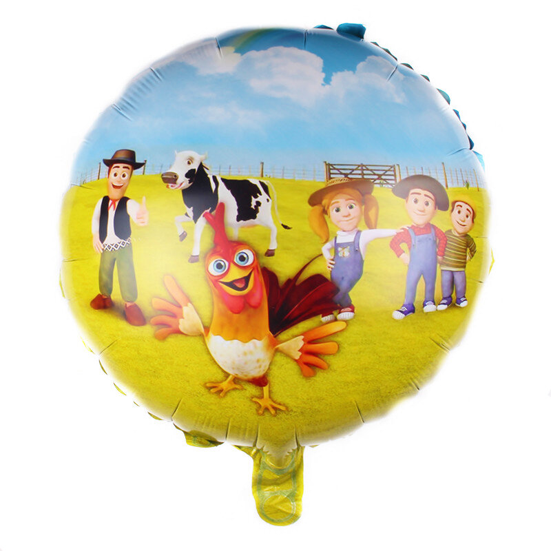 Balão de galinha fazenda leiteira pintainho trator folha balões feliz aniversário festa animal de estimação sonho rangeland la granja zenon festa