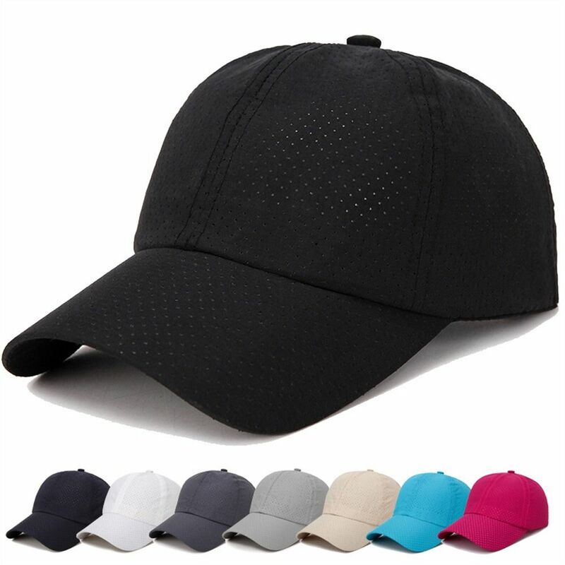 New Summer Men Women Snapback Quick Dry Mesh Baseball Cap Sun Hat Bone Breathable Hats Adjustable Outdoor Hat