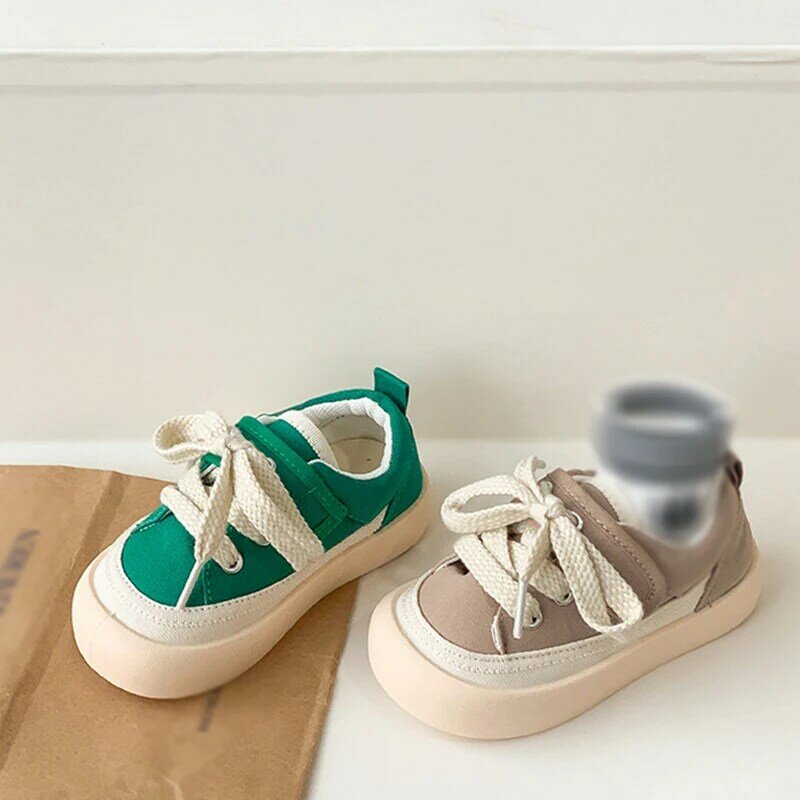 Baywell scarpe di tela per bambini per ragazze neonati scarpe di colore solido Sneakers basse Toddler Girl Zapatillas De Deporte