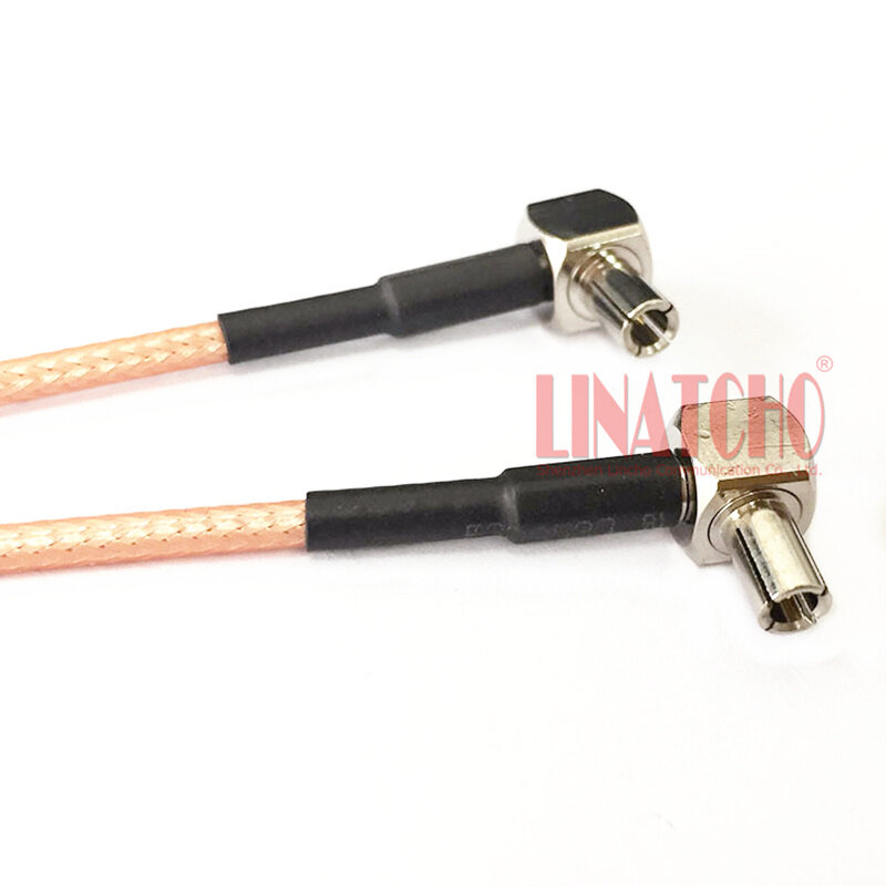 Koaksial RG316 SMA Perempuan Ke Dua Ganda TS9 Laki-laki Konektor Antena Kabel Pemisah