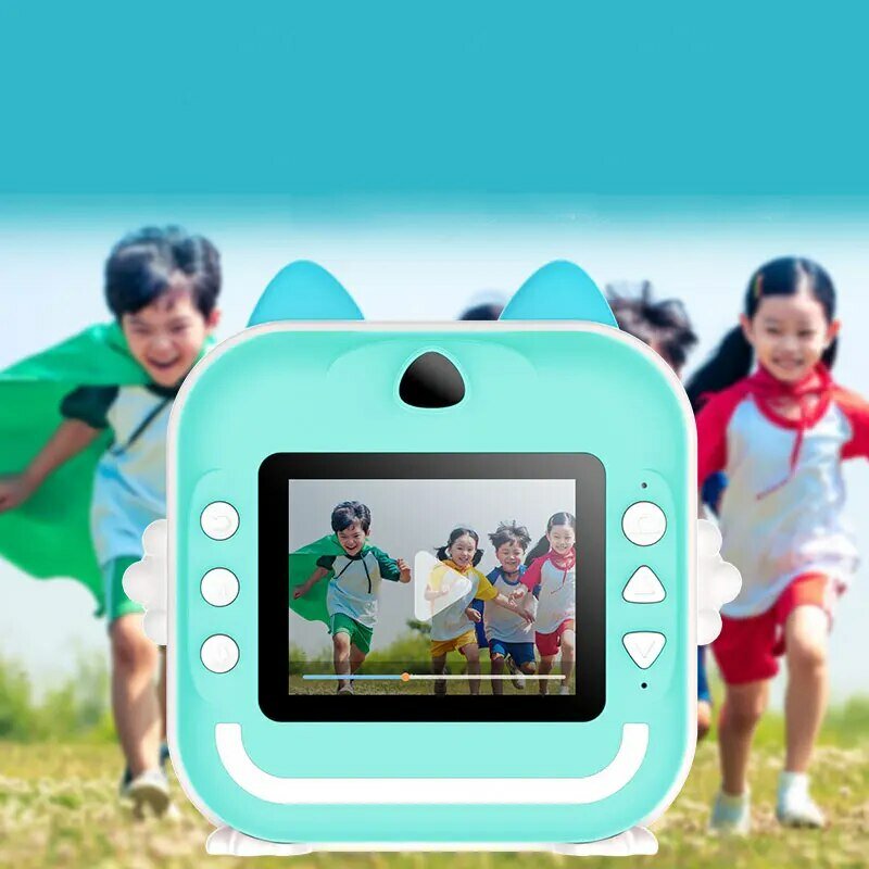 Mini Impressora Fotográfica para iPhone, Android, Câmera de Impressão Instantânea Infantil, Fotografia de Vídeo Infantil, Câmera Fotográfica Digital Toy, Mini Impressora Térmica