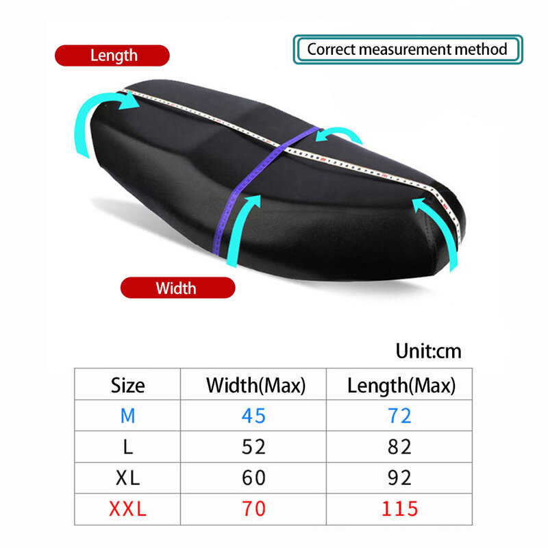 Coprisedile antipioggia per moto coprisella impermeabile flessibile universale nero 210D Dust UV Sun seed Protect accessori per moto