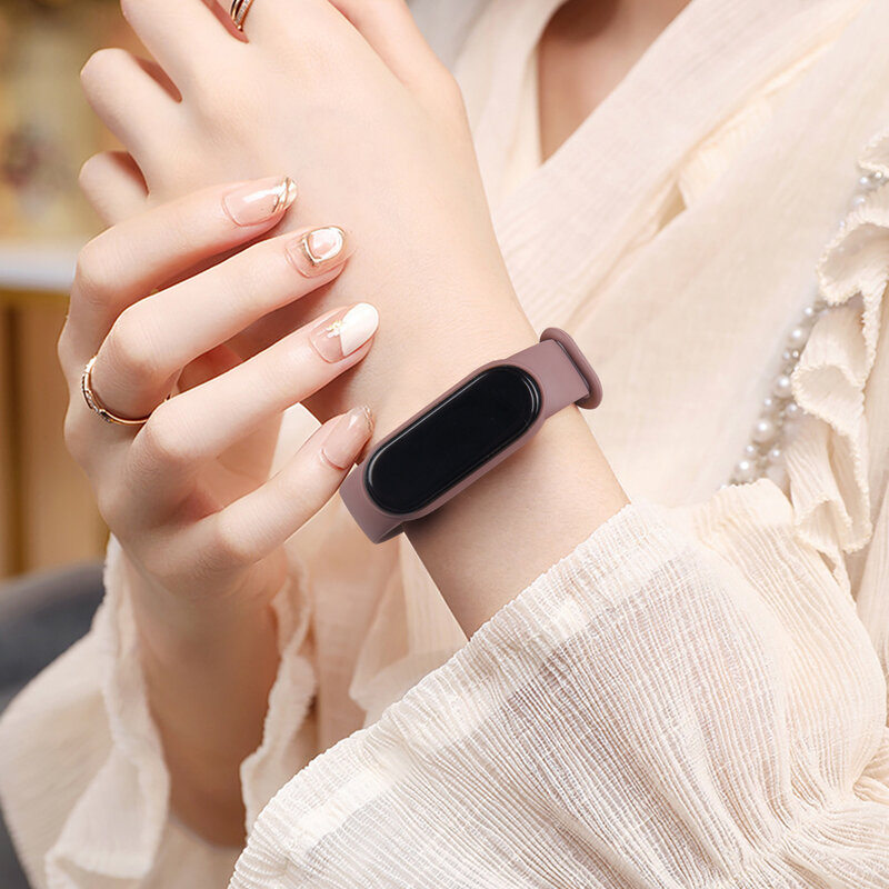 Bracelet en silicone souple pour Xiaomi Mi Band, bracelet de montre, remplacement du bracelet, 6, 5, 4, 3