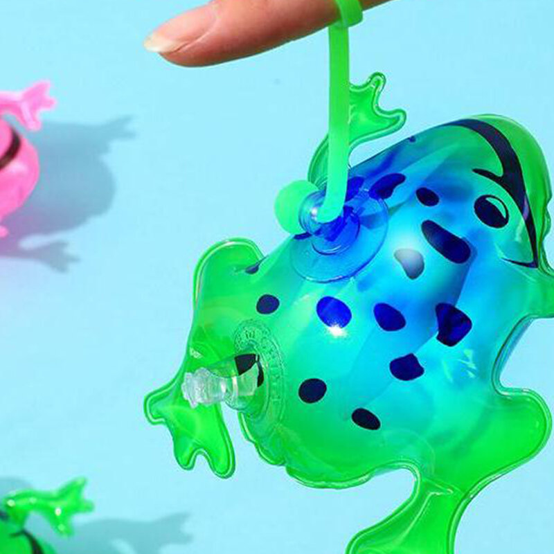 팽창식 개구리 야광 풍선, 수영장 파티, 물 게임 풍선, 해변 스포츠 샤워 개구리, 어린이용 재미있는 장난감, 11 cm, 20cm, 1 개