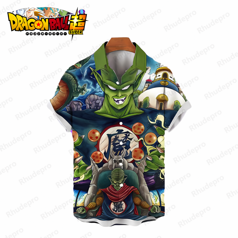 Camisa de Goku para hombre, ropa de calle de Dragon Ball Z, de alta calidad, de verano, bonita, Super Saiya, Vegeta, Harajuku, Y2k, 2024