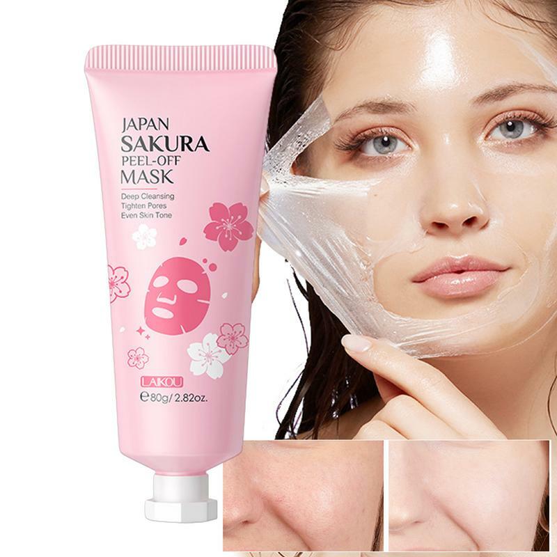 Masque facial éclaircissant Sakura, soin de la peau, hydratant pour une peau radieuse et lisse, nettoyage en profondeur, 80g