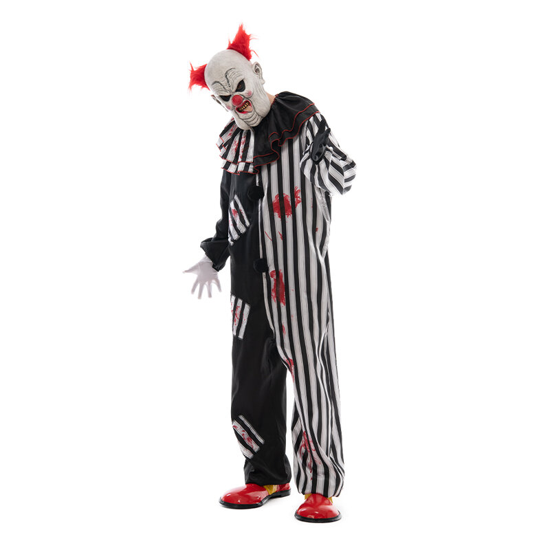 Halloween krwawy klaun cyrkowy kombinezon błazen do odgrywania ról przebranie straszne maski dla dorosłych srailify przerażający kostium klauna dla mężczyzn